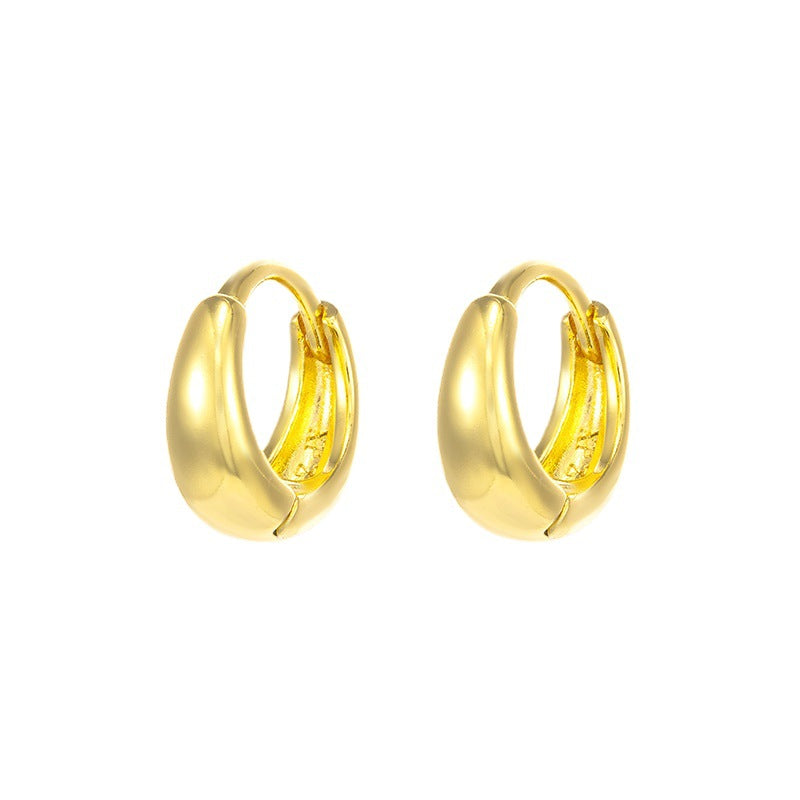 Wholesale Premium Light Luxury Plated Gold Face Earrings